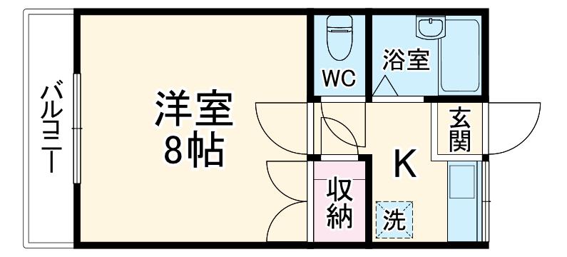 プリメーラ布橋(1K/1階)の間取り写真