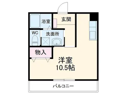 ハイツリベラ(ワンルーム/2階)の間取り写真