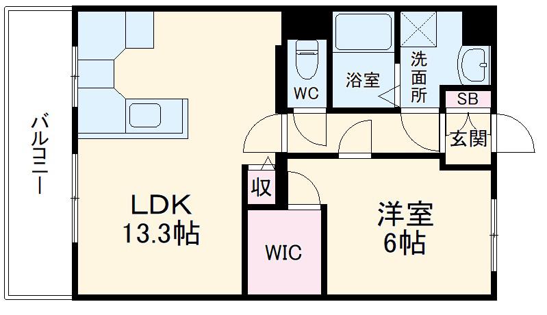 エルフィオーレ(1LDK/3階)の間取り写真