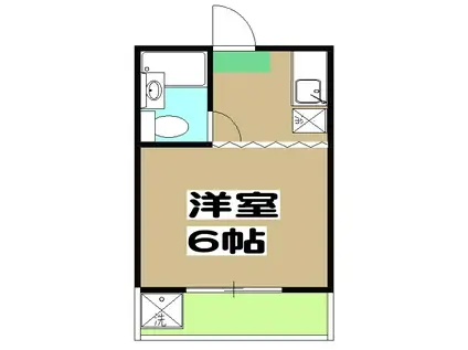 上桂グリーンハイツ(1K/2階)の間取り写真