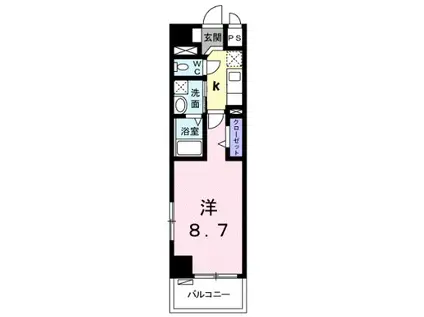 コンドミニアム SHI RO(1K/7階)の間取り写真