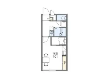 レオパレスOROKUⅡ(1K/2階)の間取り写真