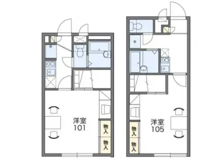 レオパレス久米(1K/3階)の間取り写真