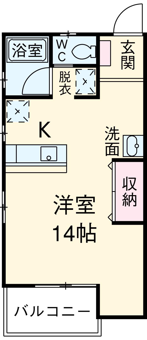 サライ萩丘(ワンルーム/2階)の間取り写真