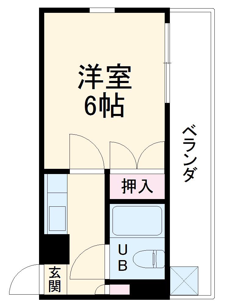 KYOTO桂離宮北(1K/3階)の間取り写真