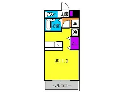 FOREST F(ワンルーム/2階)の間取り写真