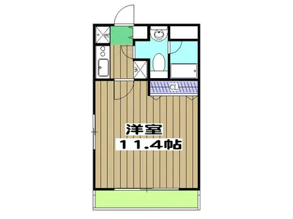 ZINNIA(1K/4階)の間取り写真