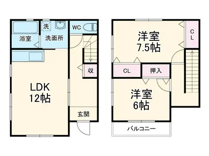 ソル・レヴェンテ(2LDK)の間取り写真
