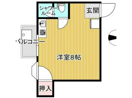 ホワイエ宮町(ワンルーム/2階)の間取り写真