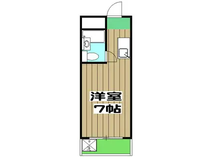 カプチーノ太秦(ワンルーム/3階)の間取り写真