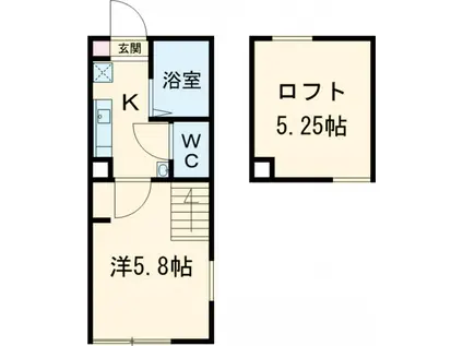 ソノート町田(1K/2階)の間取り写真
