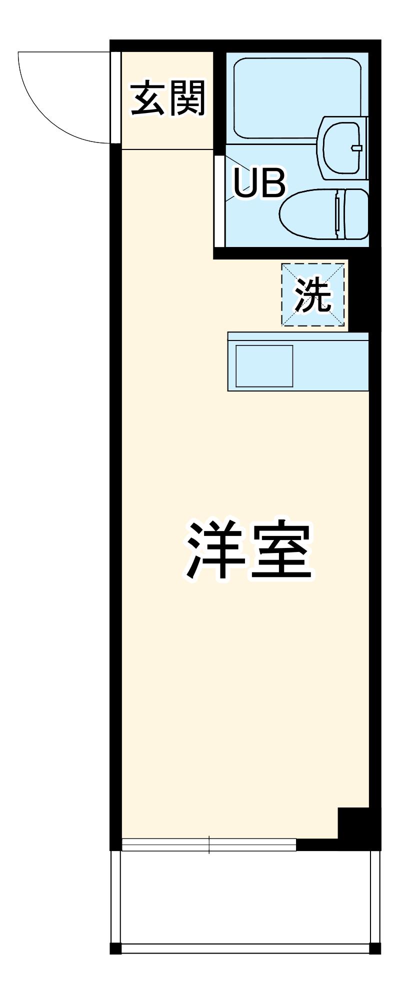 おおぞらビル(ワンルーム/3階)の間取り写真