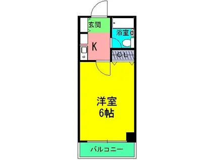 かんまつ728ハイツ(1K/3階)の間取り写真