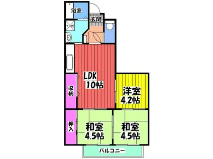 シャトー堺町(3LDK/3階)の間取り写真