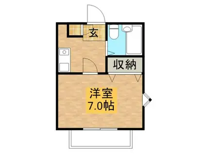 ファロス(1K/2階)の間取り写真