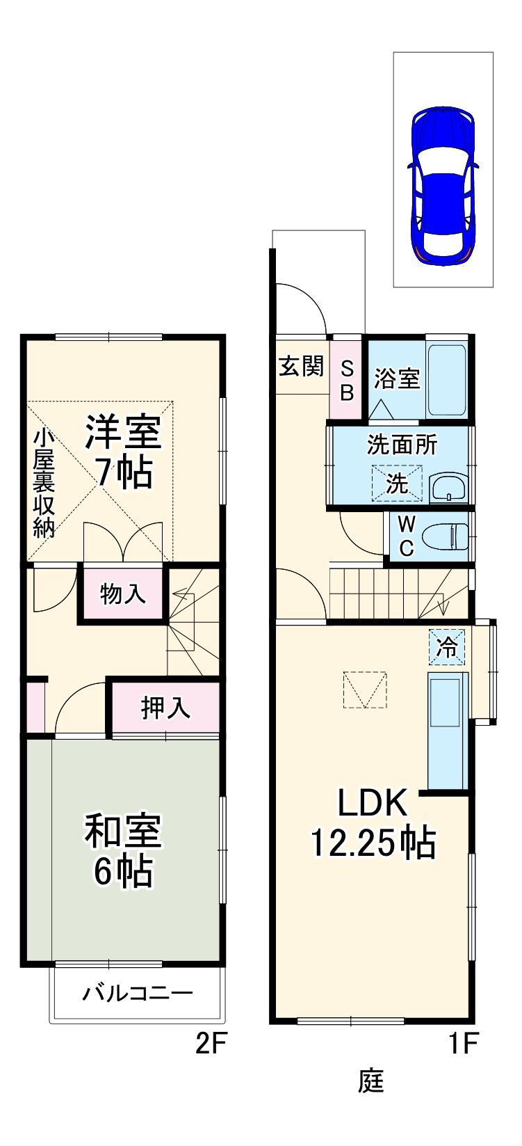 レスタージュ綱島Ⅱ(2LDK)の間取り写真