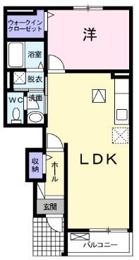 アヴァンセ・Ⅰ(1LDK/1階)の間取り写真