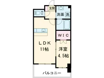 ヴェルドゥール南茨木(1LDK/5階)の間取り写真