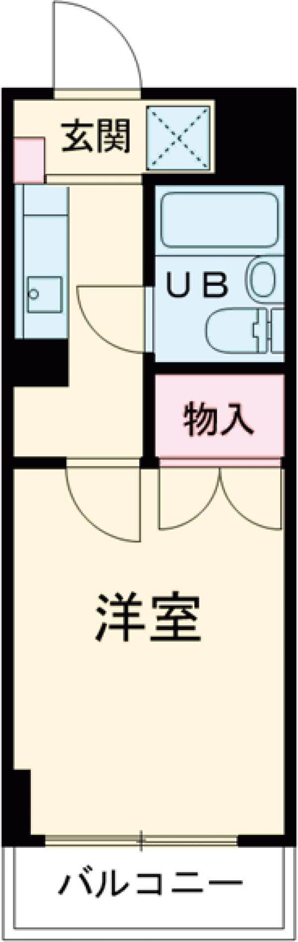 保洋ビル(1K/3階)の間取り写真