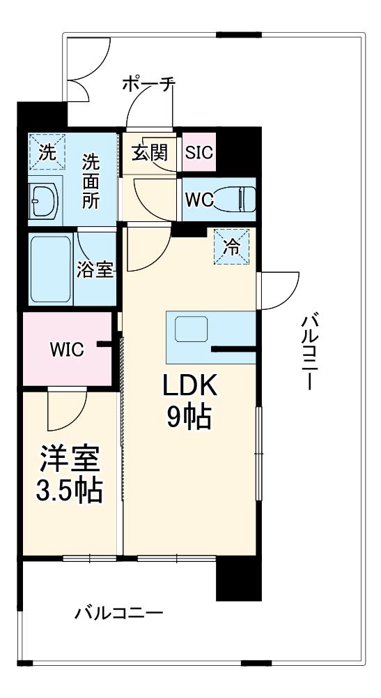 ラヴィシェール小禄駅前(1LDK/8階)の間取り写真
