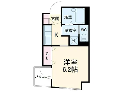 エクセルマーリエ(1K/4階)の間取り写真