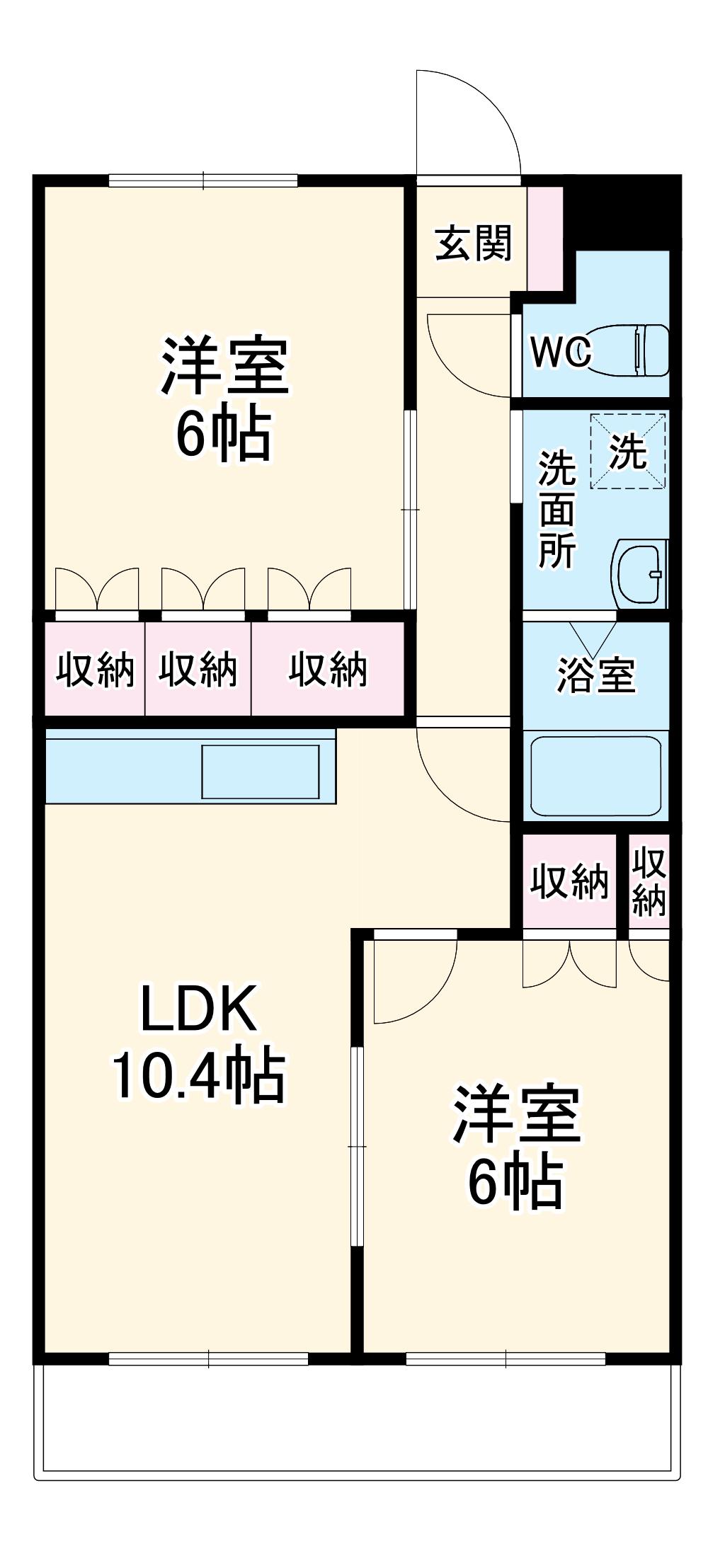グレース・K(2LDK/1階)の間取り写真