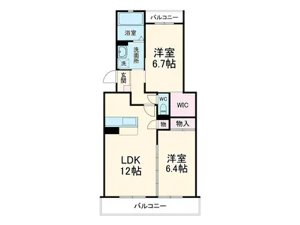 遠州鉄道 遠州病院駅 徒歩41分 3階建 築18年(2LDK/3階)の間取り写真