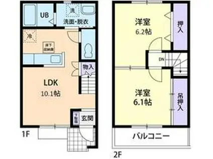 tonica(2LDK)の間取り写真