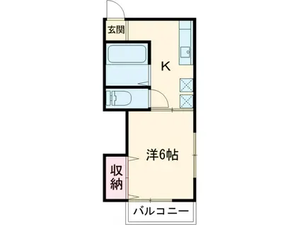 アパルトアライ(1K/1階)の間取り写真