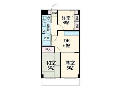 アルテハイム厚木(3DK/3階)の間取り写真