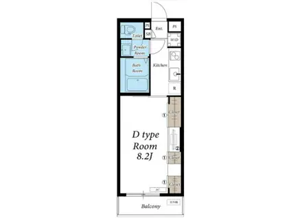 リブリ・クレスト本厚木(1K/1階)の間取り写真