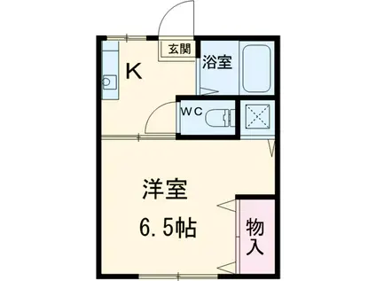 コーポ水引(1K/2階)の間取り写真