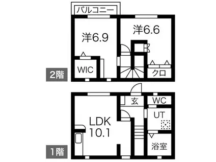グレイス山手(2LDK)の間取り写真