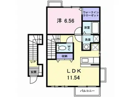サンセールⅠ(1LDK/2階)の間取り写真
