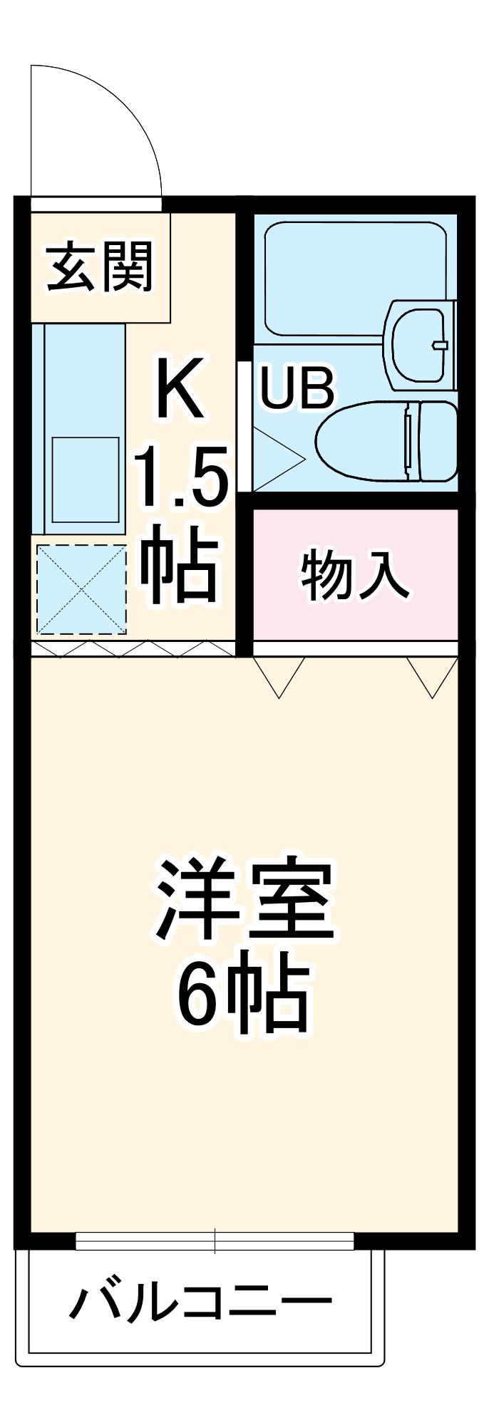 5多摩井(1K/2階)の間取り写真