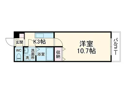 スマートピア布橋(1K/3階)の間取り写真