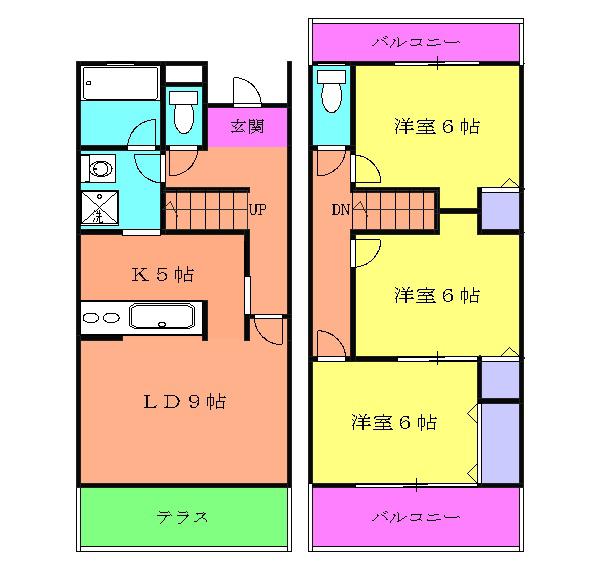 ヴィルドミール山口(3LDK)の間取り写真