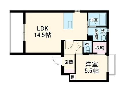 SERENO(1LDK/1階)の間取り写真