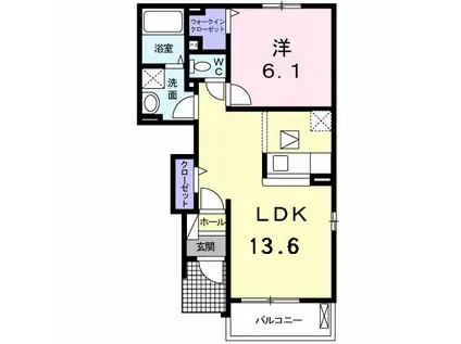 グラン・マルシェ(1LDK/1階)の間取り写真