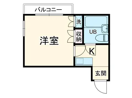 ウインビュ川崎(1K/4階)の間取り写真