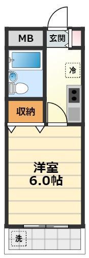 グリーンシャトル本町田(1K/1階)の間取り写真