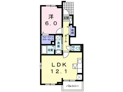 JR東海交通城北線 比良駅(愛知) 徒歩24分 2階建 築14年(1LDK/1階)の間取り写真