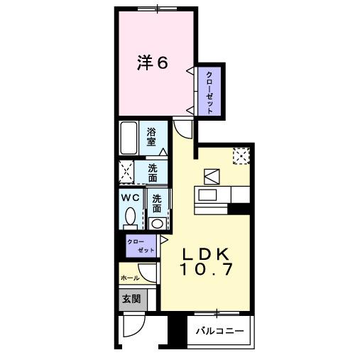 コンソルテⅡ(1LDK/1階)の間取り写真