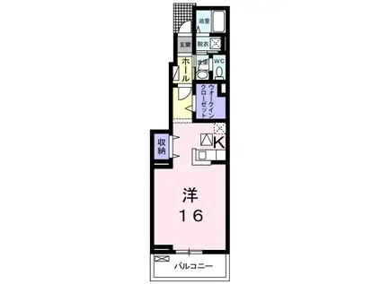 東海道本線 浜松駅 バス乗車時間:30分 上石田西バス停で下車 徒歩3分 2階建 築13年(ワンルーム/1階)の間取り写真