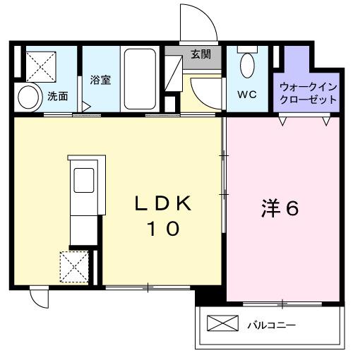 YSアビタシオンⅡ(1LDK/3階)の間取り写真