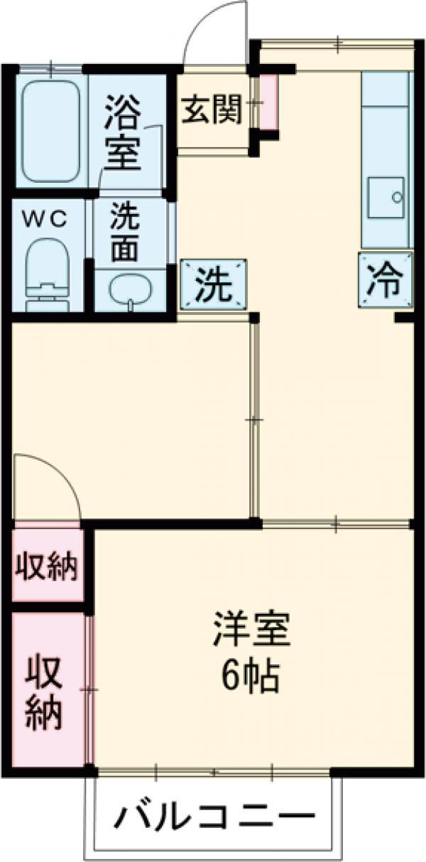 第一茜フラット(3K/2階)の間取り写真