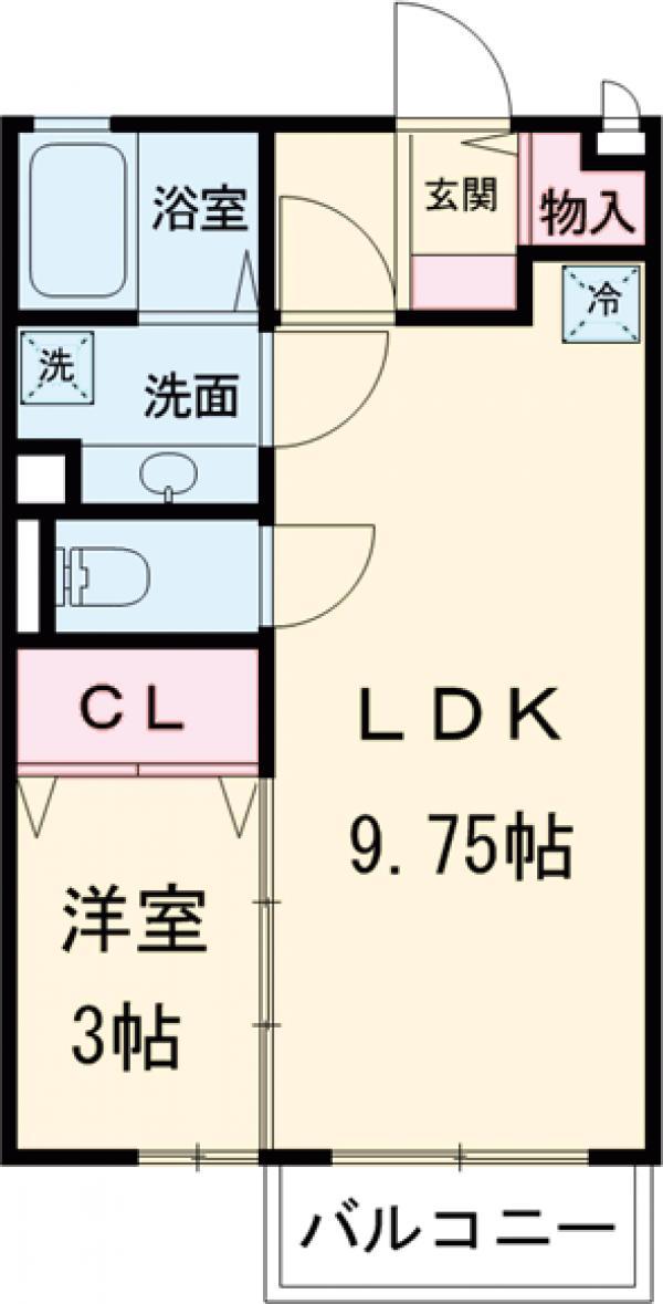 サンクレアⅢ(1LDK/1階)の間取り写真