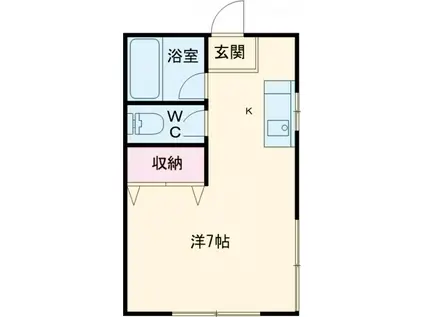 ファーストパレス金森Ⅱ(ワンルーム/1階)の間取り写真