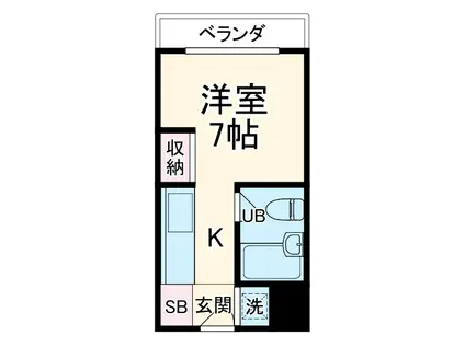 メゾン・スリーオーク(1K/4階)の間取り写真