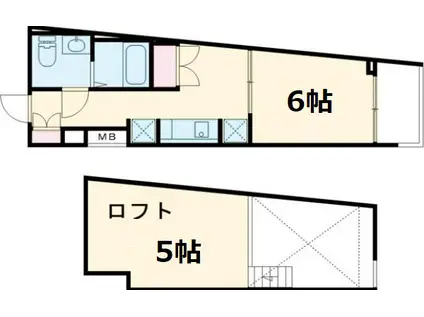 NEI IKEBUKURO(1SK/4階)の間取り写真